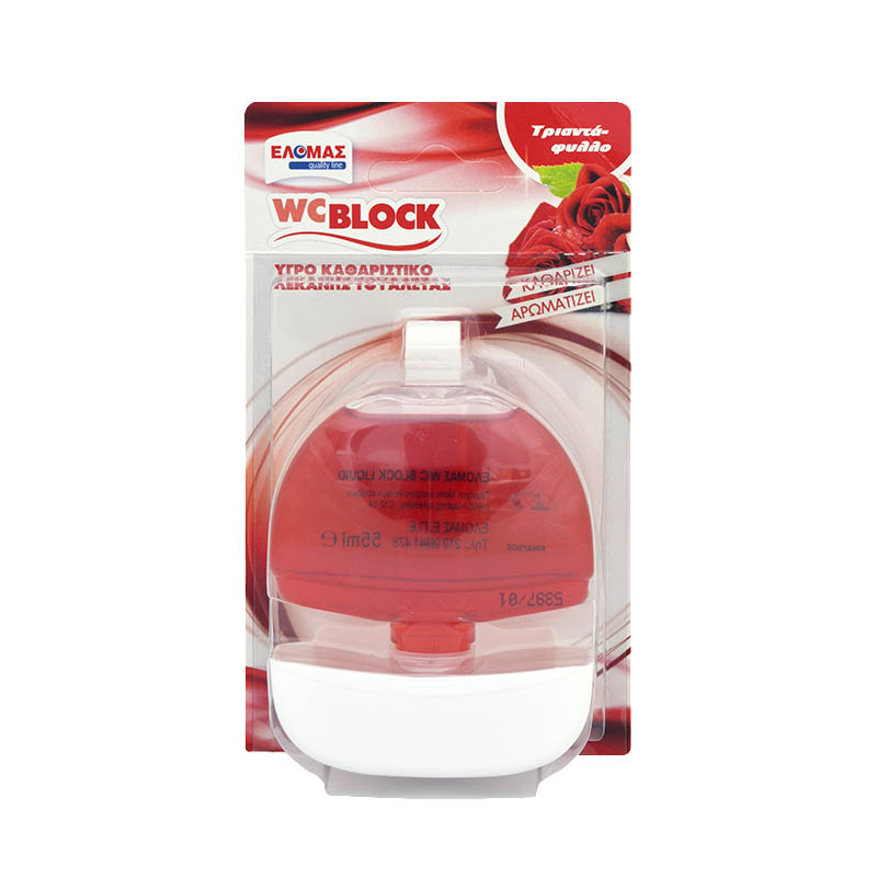 ΕΛΟΜΑΣ Wc block υγρό Τριαντάφυλλο 55ml